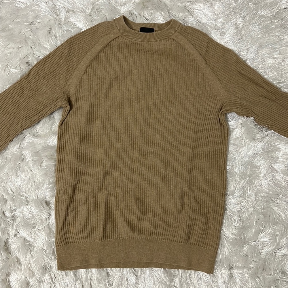 H&M mens Ribbed Tan sweater Men’s